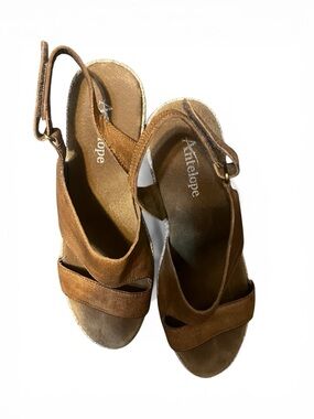 Antelope Dotty Suede Asymmetrical Wedge Sandals